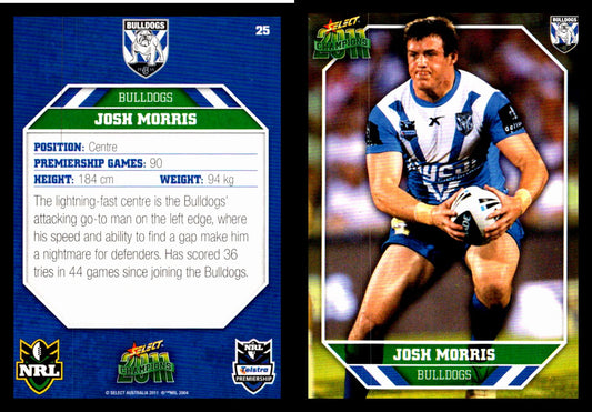 Card #  025 Josh Morris NRL 2011 Champions