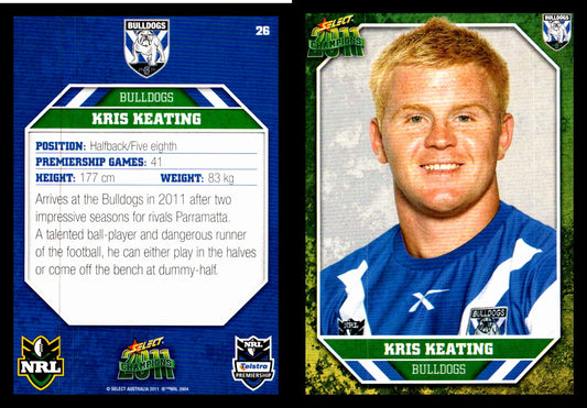 Card #  026 Kris Keating NRL 2011 Champions
