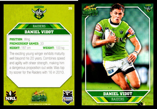 Card #  035 Daniel Vidot NRL 2011 Champions