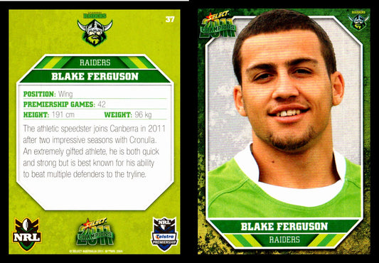 Card #  037 Blake Ferguson NRL 2011 Champions