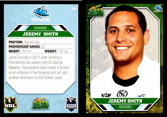 Card #  042 Jeremy Smith NRL 2011 Champions