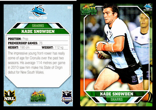 Card #  050 Kade Snowden NRL 2011 Champions
