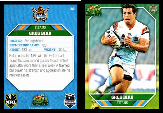 Card #  056 Greg Bird NRL 2011 Champions