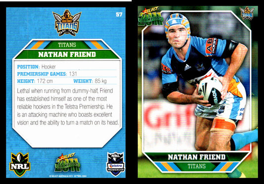 Card #  057 Nathan Friend NRL 2011 Champions