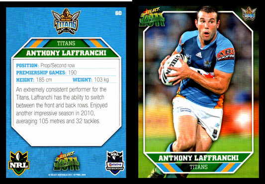 Card #  060 Anthony Laffranchi NRL 2011 Champions