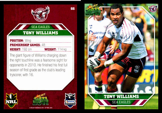 Card #  066 Tony Williams NRL 2011 Champions
