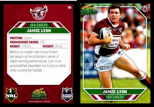Card #  070 Jamie Lyon NRL 2011 Champions