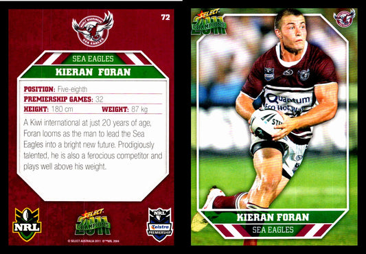 Card #  072 Kieran Foran NRL 2011 Champions