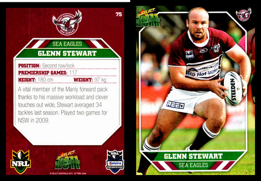 Card #  075 Glenn Stewart NRL 2011 Champions