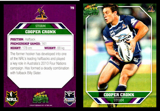 Card #  079 Cooper Cronk NRL 2011 Champions