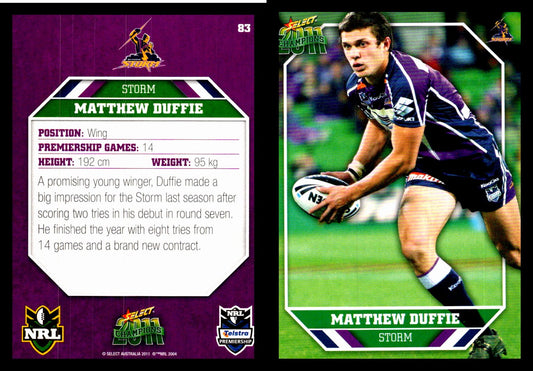 Card #  083 Matthew Duffie NRL 2011 Champions