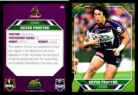 Card #  084 Kevin Proctor NRL 2011 Champions