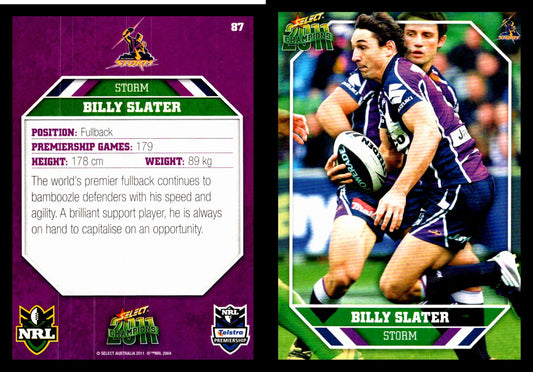 Card #  087 Billy Slater NRL 2011 Champions