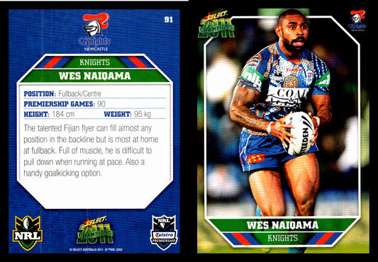 Card #  091 Wes Naiqama NRL 2011 Champions