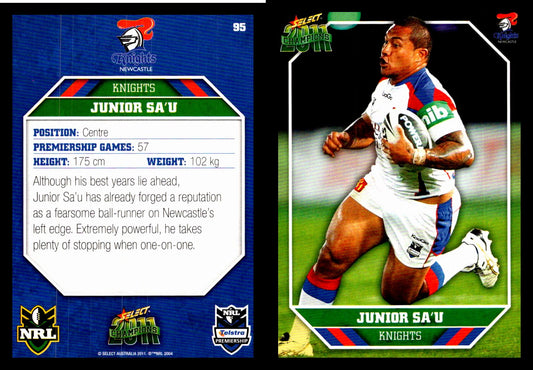 Card #  095 Junior Sau NRL 2011 Champions