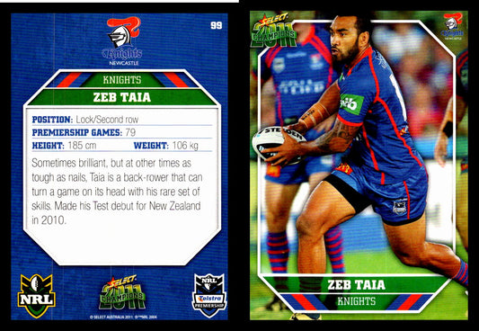 Card #  099 Zeb Taia NRL 2011 Champions