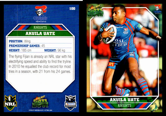 Card #  100 Akuila Uate NRL 2011 Champions