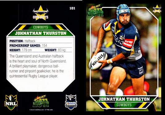 Card #  101 Johnathan Thurston NRL 2011 Champions
