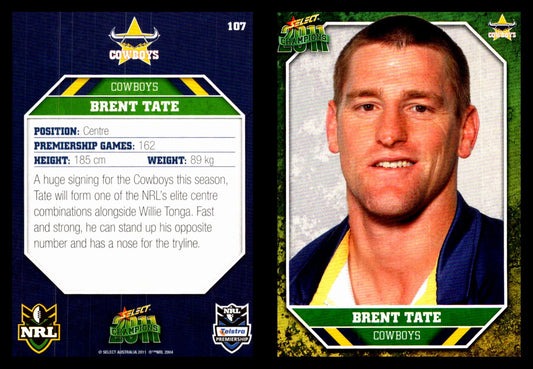 Card #  107 Brent Tate NRL 2011 Champions