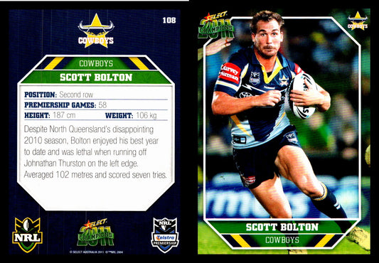 Card #  108 Scott Bolton NRL 2011 Champions