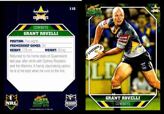 Card #  110 Grant Rovelli NRL 2011 Champions
