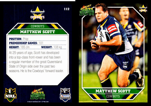Card #  112 Matthew Scott NRL 2011 Champions