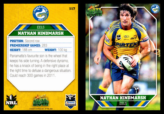 Card #  117 Nathan Hindmarsh NRL 2011 Champions