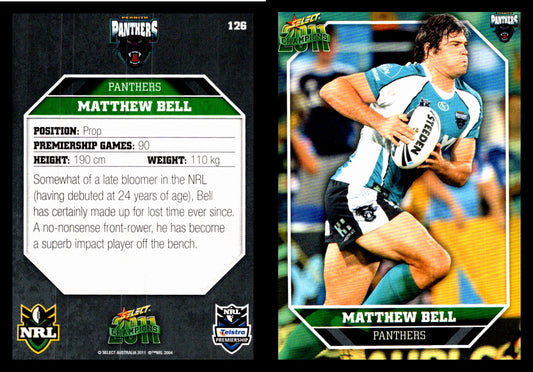 Card #  126 Matthew Bell NRL 2011 Champions