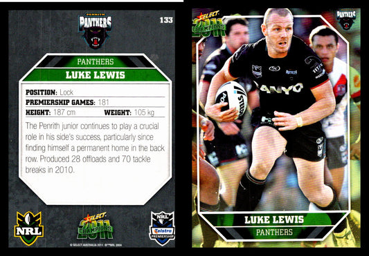 Card #  133 Luke Lewis NRL 2011 Champions