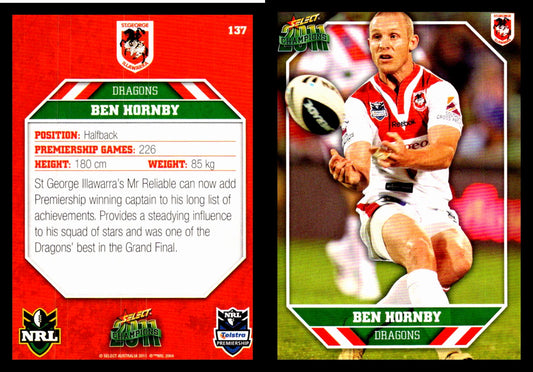 Card #  137 Ben Hornby NRL 2011 Champions