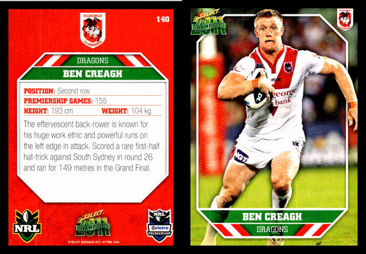 Card #  140 Ben Creagh NRL 2011 Champions
