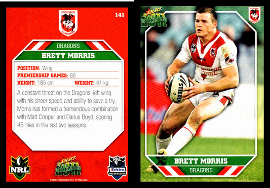 Card #  141 Brett Morris NRL 2011 Champions