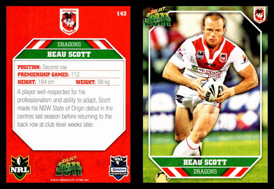 Card #  143 Beau Scott NRL 2011 Champions