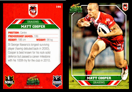 Card #  144 Matt Cooper NRL 2011 Champions