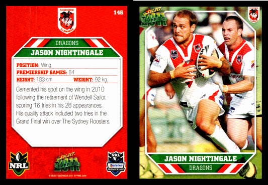 Card #  146 Jason Nightingale NRL 2011 Champions