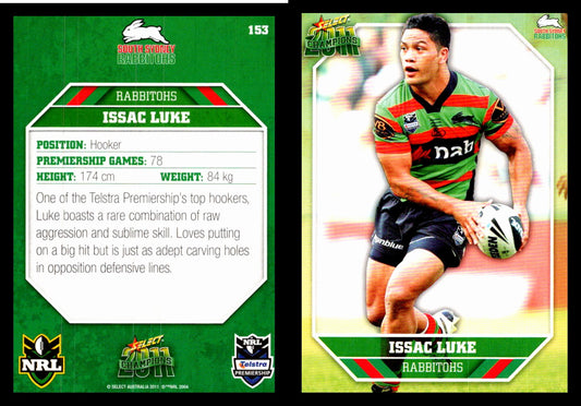 Card #  153 Issac Luke NRL 2011 Champions