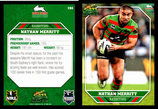 Card #  154 Nathan Merritt NRL 2011 Champions
