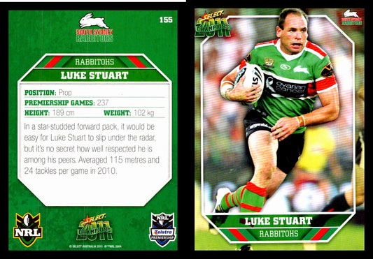 Card #  155 Luke Stuart NRL 2011 Champions