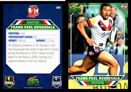 Card #  166 Frank-Paul Nuuausala NRL 2011 Champions