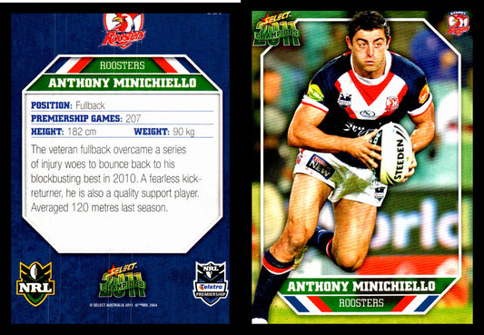Card #  167 Anthony Minichiello NRL 2011 Champions