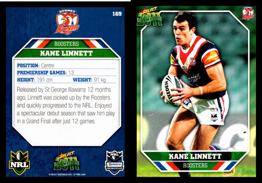 Card #  169 Kane Linnett NRL 2011 Champions