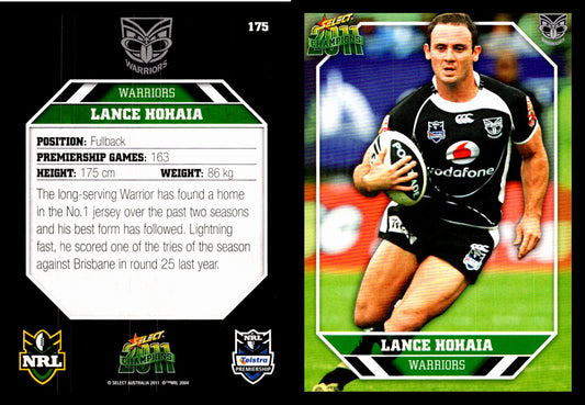 Card #  175 Lance Hohaia NRL 2011 Champions