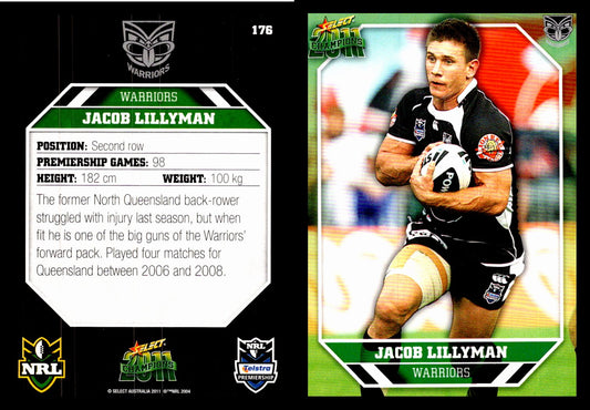 Card #  176 Jacob Lillyman NRL 2011 Champions