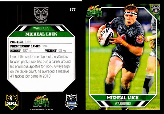 Card #  177 Micheal Luck NRL 2011 Champions