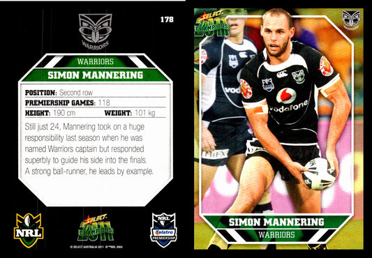 Card #  178 Simon Mannering NRL 2011 Champions
