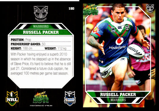 Card #  180 Russell Packer NRL 2011 Champions