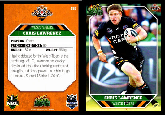 Card #  193 Chris Lawrence NRL 2011 Champions