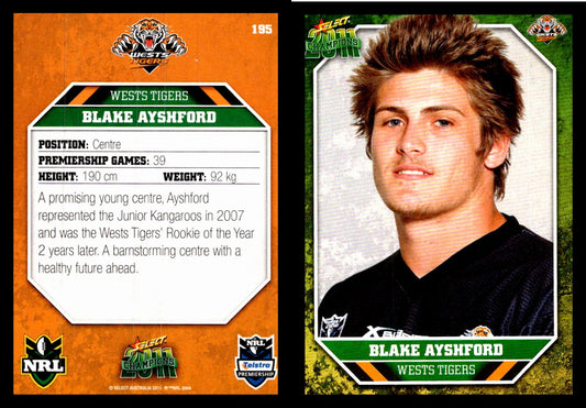 Card #  195 Blake Ayshford NRL 2011 Champions