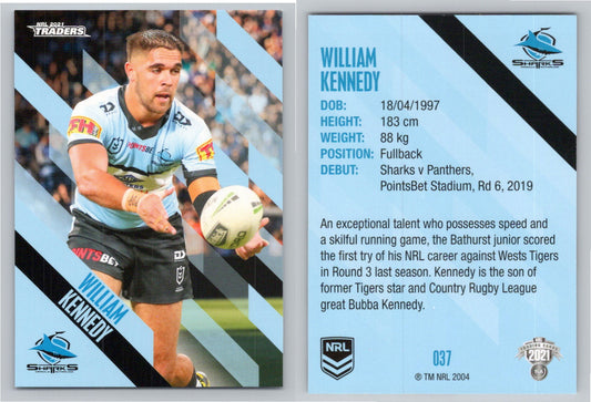 Card # 037 William Kennedy NRL 2021 Traders Sharks