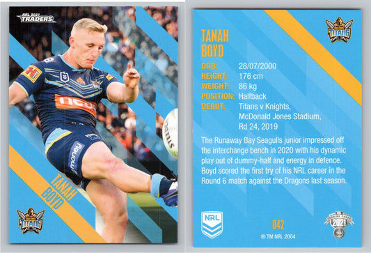 Card # 042 Tanah Boyd NRL 2021 Traders Titans